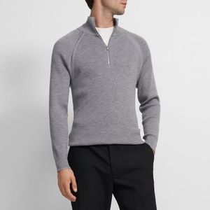 Theory Quarter-Zip Sweater in Merino Wool